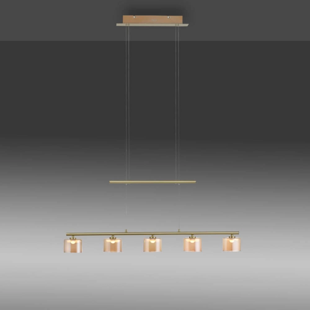 5-lichts hanglamp Hydra messing Paul Neuhaus 4012248364987