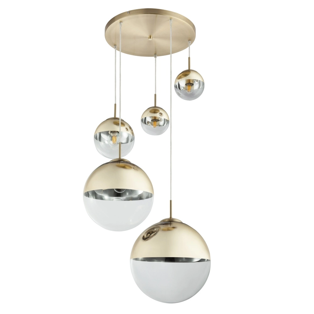 5-lichts hanglamp Varus goud Globo 9007371377466