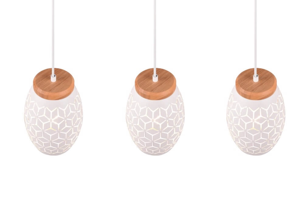 Witte hanglamp Bidar 3-lichts Trio 4017807574920