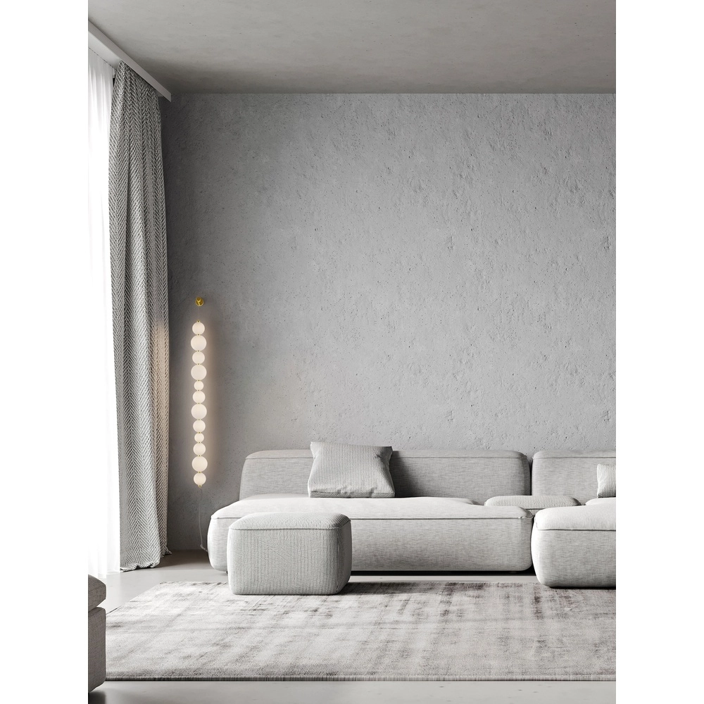 Unieke wandlamp Perla goud