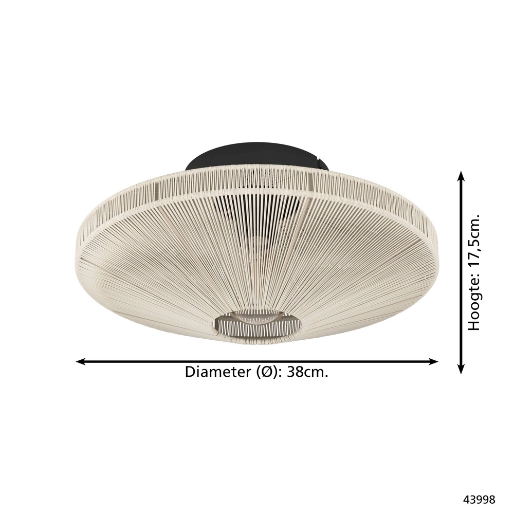 Touw plafondlamp Midsumer Ø 38cm Eglo 9002759439989