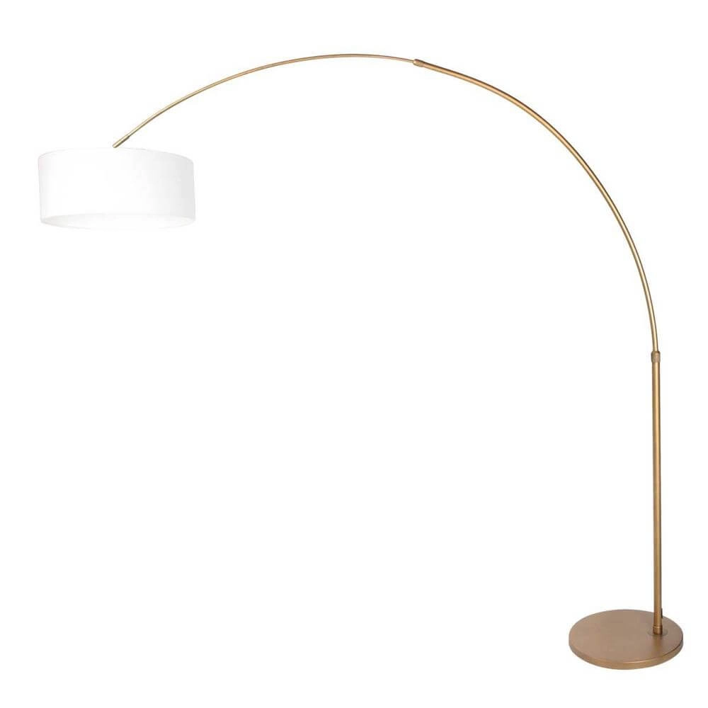 Booglamp Sparkled Light brons met witte kap Ø 45cm Steinhauer 8712746179835