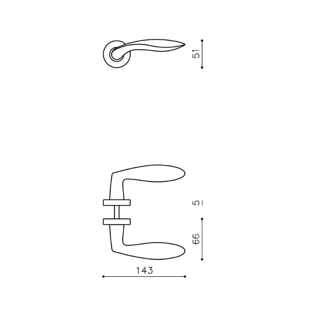 Design deurklink Onda mat RVS Olivari 8714186478110