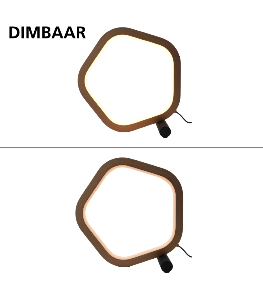 Unieke tafellamp Estrella zwart met bruin Stars of Light 9008606357765