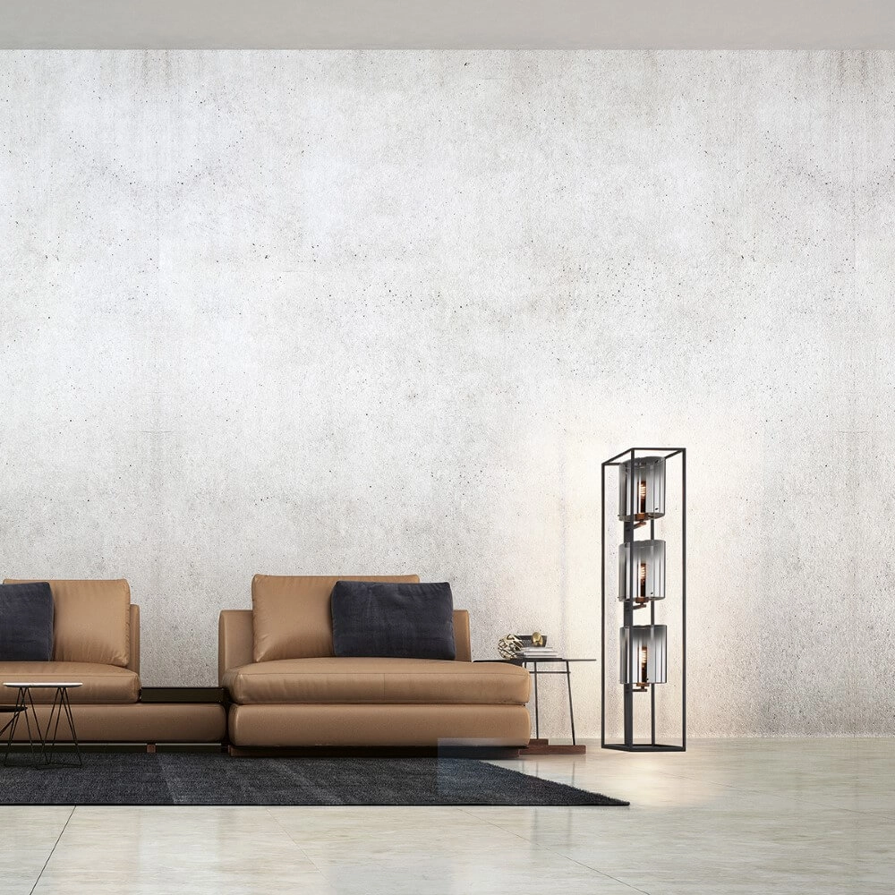 Vloerlamp Samu smoke glas Fischer & Honsel 4003694404198