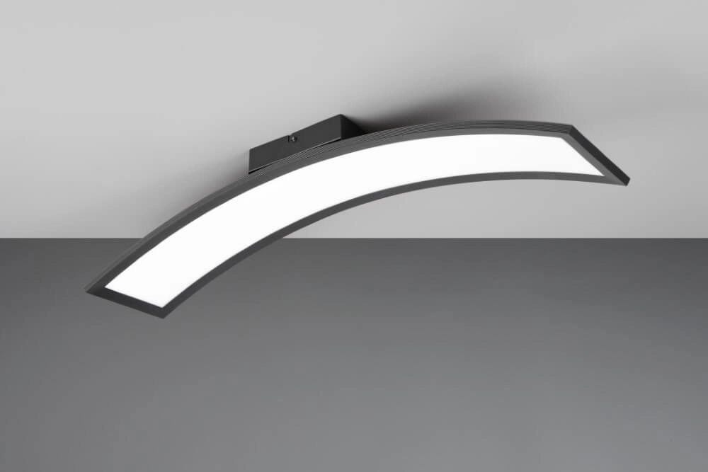 Gebogen plafondlamp Sigma zwart Trio 4017807614916