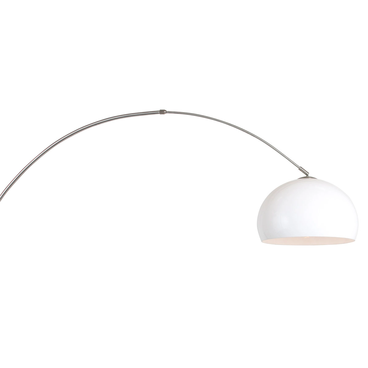 Wand Booglamp Sparkled RVS met lampenkap wit Steinhauer 8712746146707