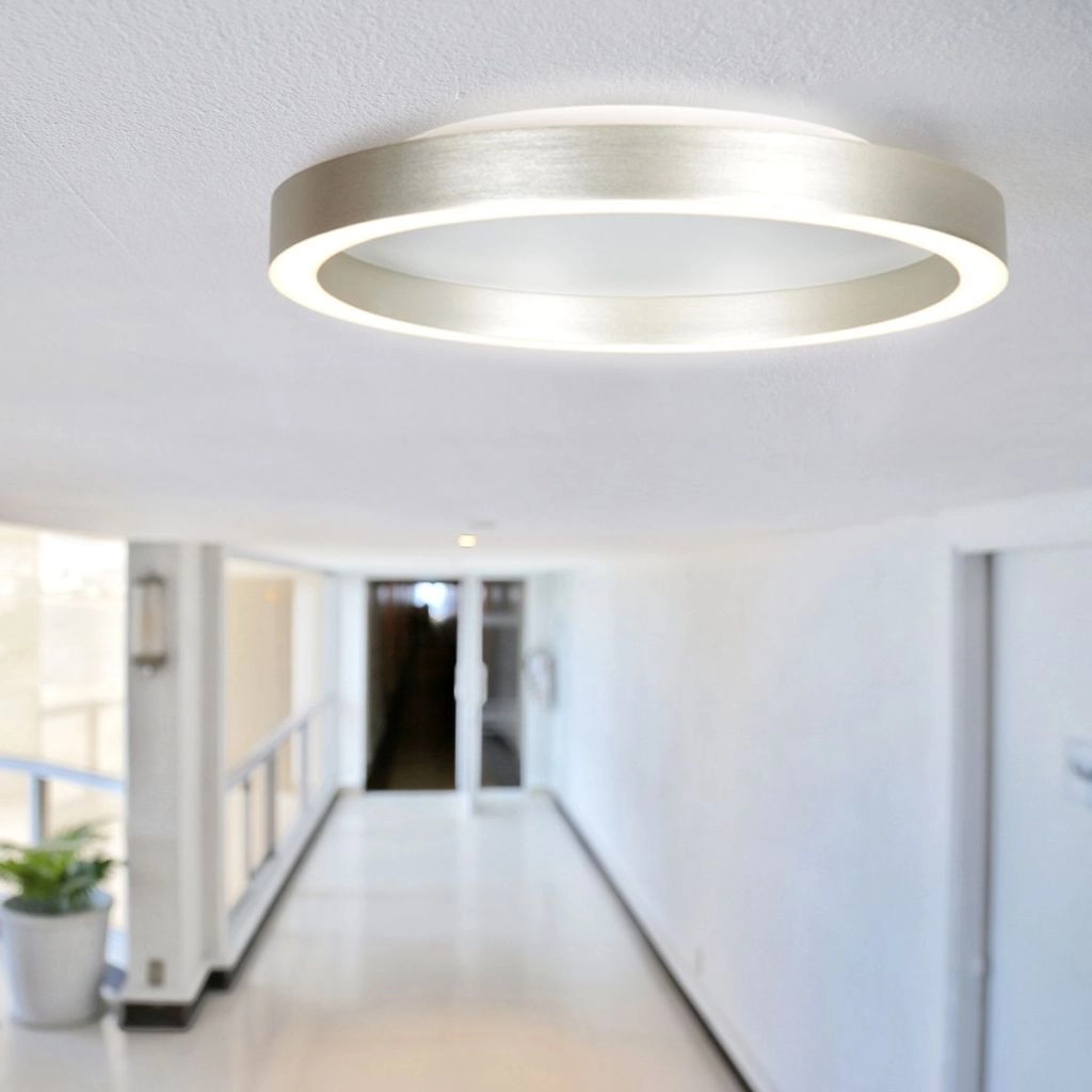 Design plafondlamp Ringlux geborsteld metaal Ø 40cm Steinhauer 8712746180930