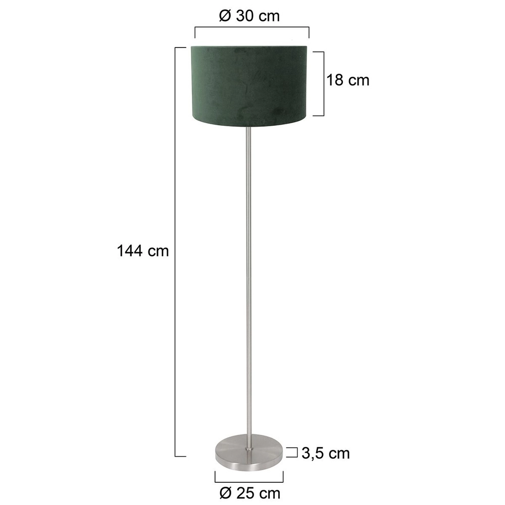 Vloerlamp Noor met kap groen Steinhauer 8712746182286
