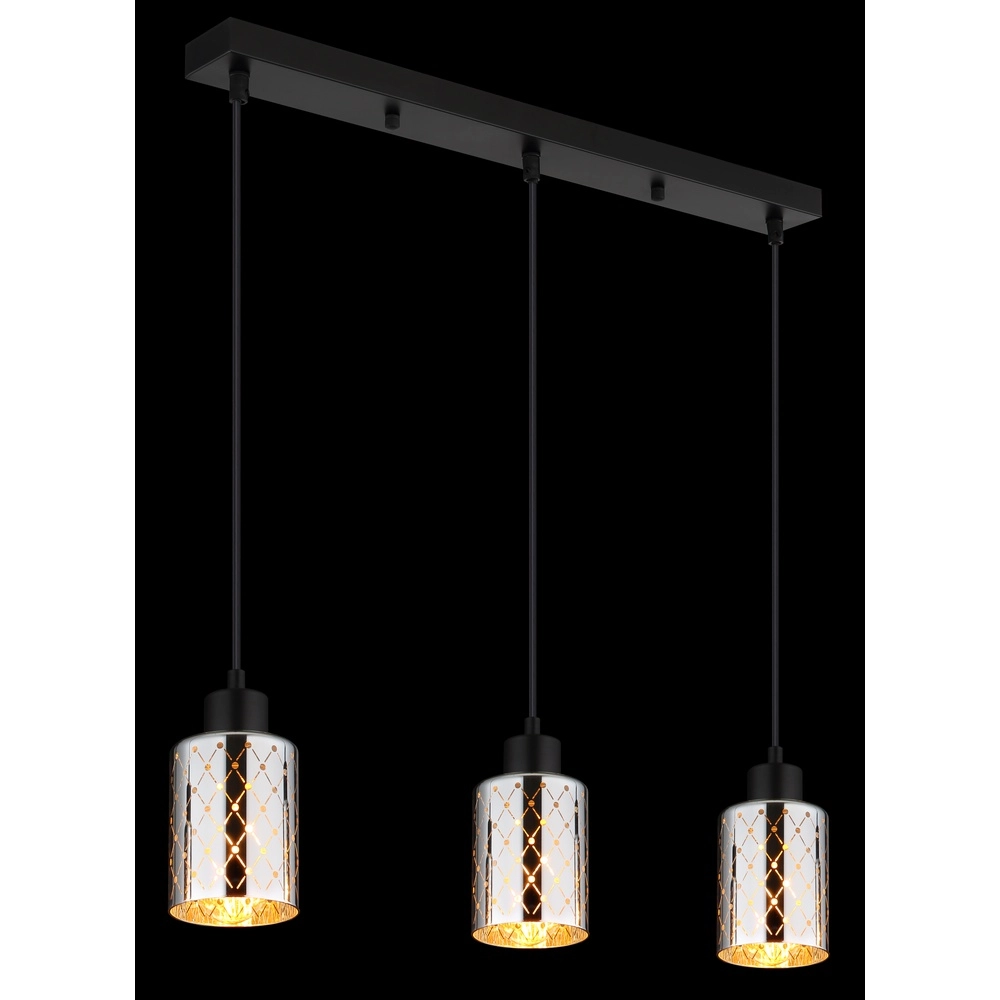 Design hanglamp Alonso 3-lichts zwart Globo 9007371575251