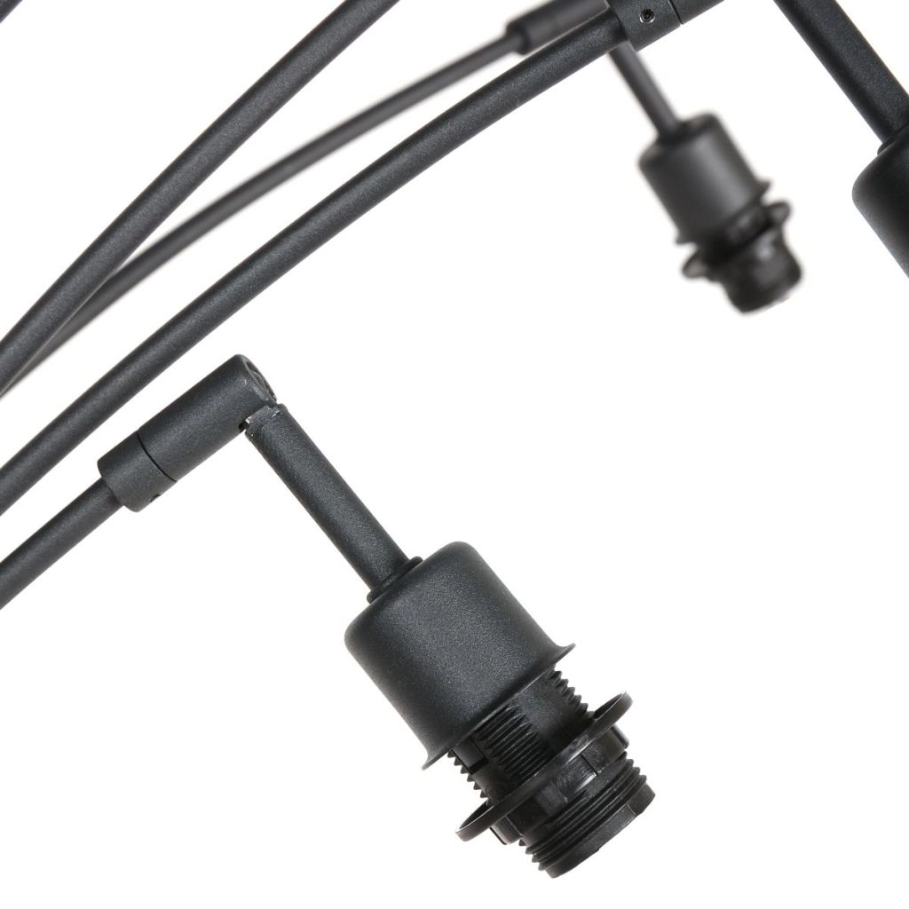 Vloerlamp 5-lichts Sumba met bamboe kappen Ø12cm Steinhauer 8712746182873