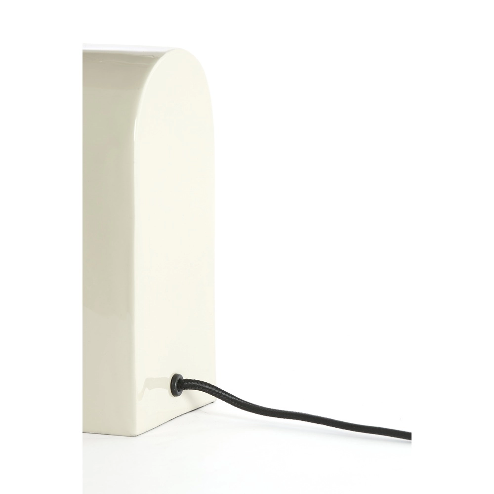 Crème bureaulamp Cardona met nikkel - 1x E27 Light & Living 8717807816254