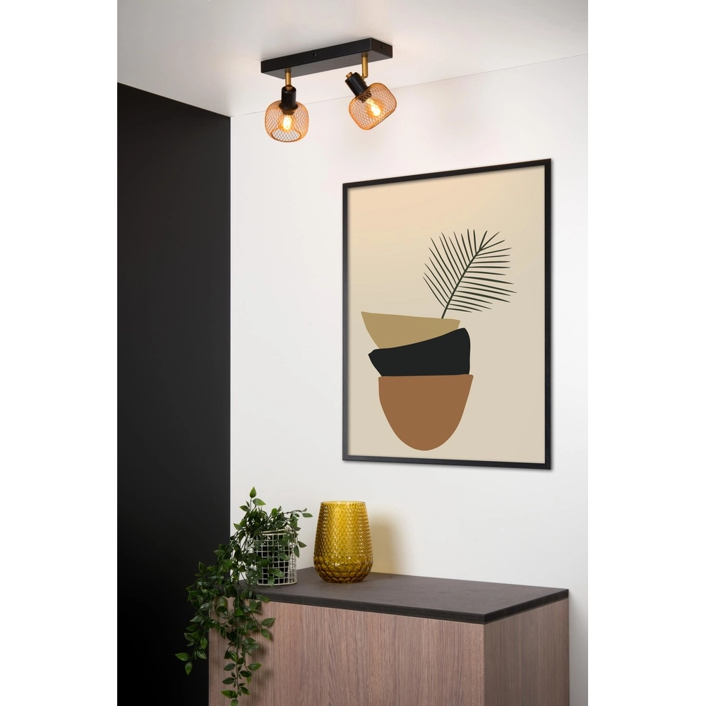 Plafondlampje Maren 2-lichts goud Lucide 5411212771087