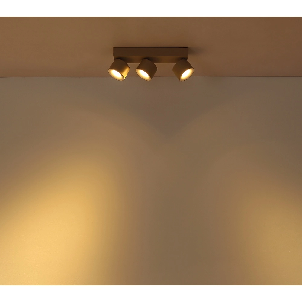 3-lichts plafondspot Rae zand bruin Globo 9007371566877