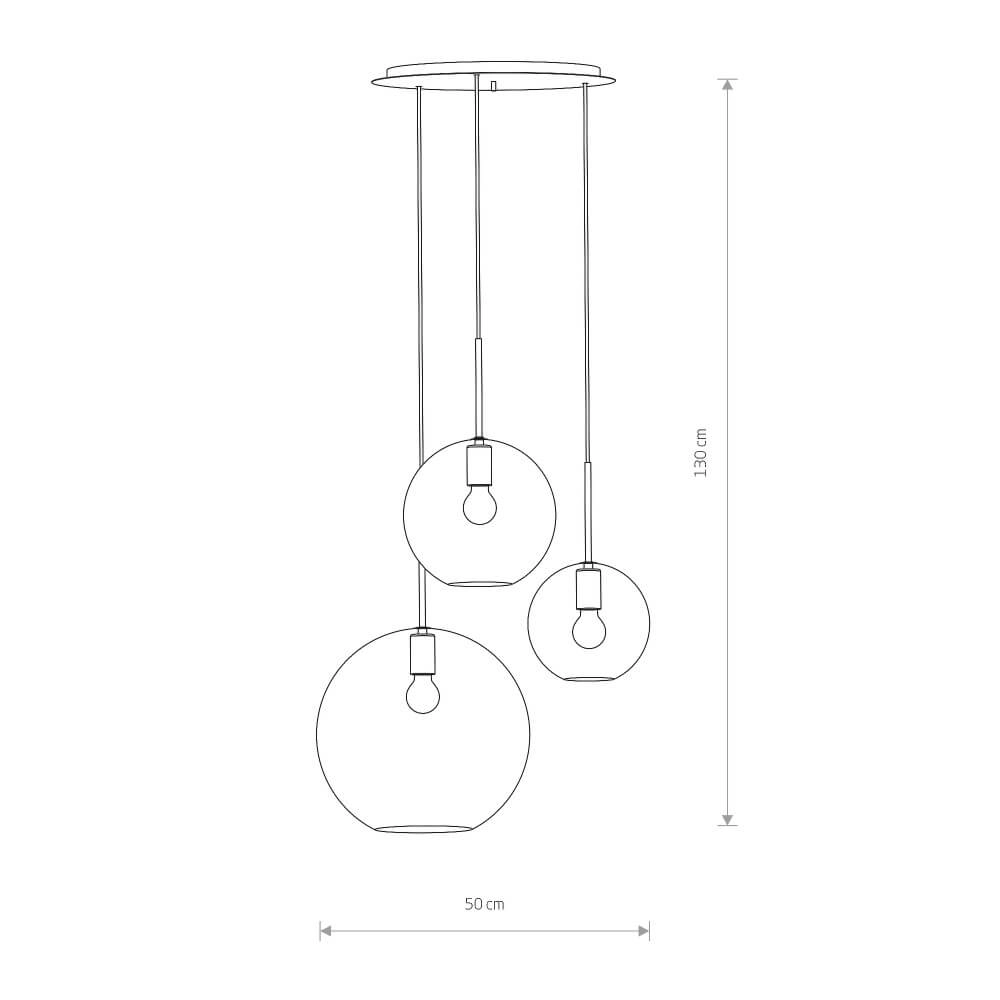 Vide hanglamp Sphere met glas Lyora 5903139778893