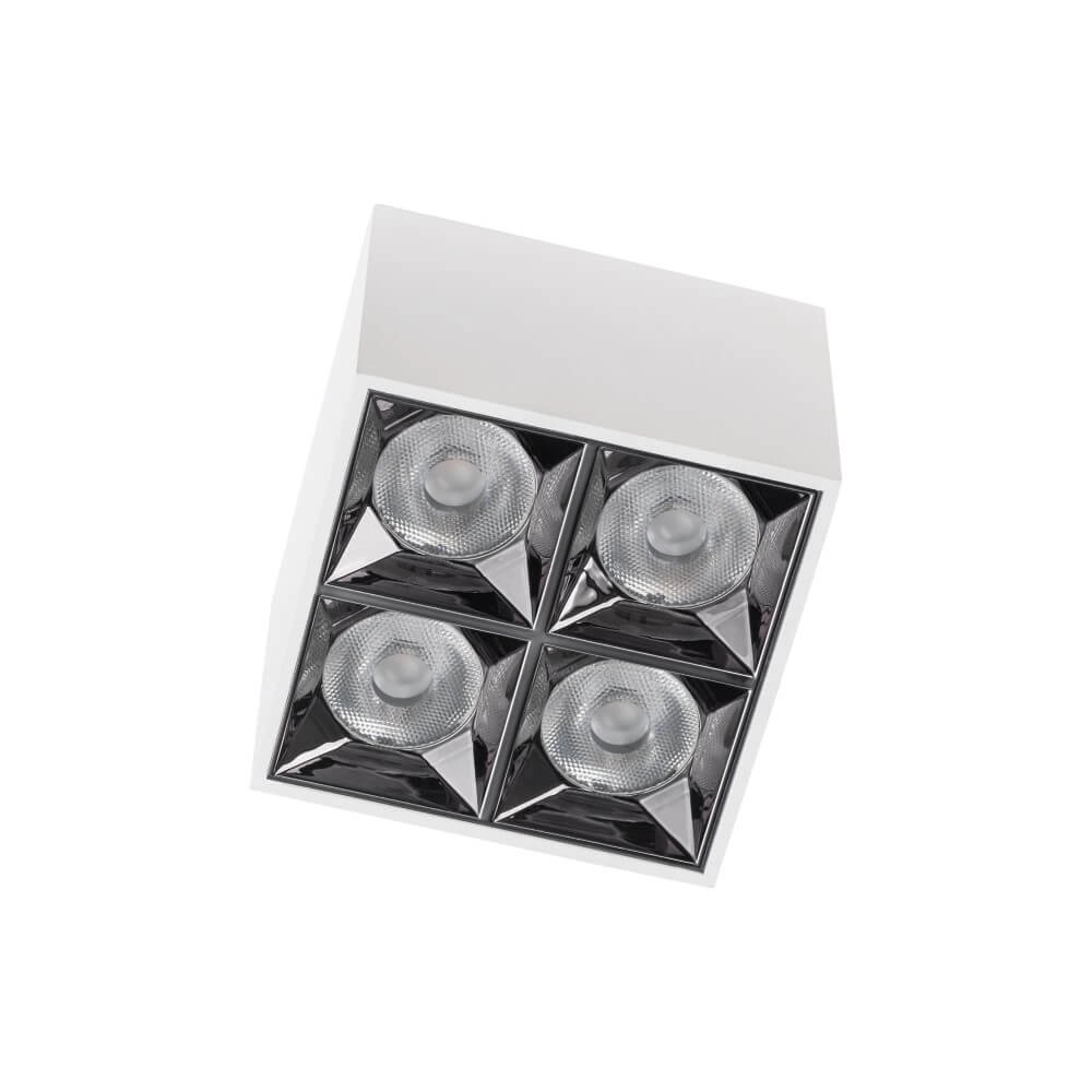 Witte opbouwspot Midi Led 2x2 leds - 4000K Witte opbouwspot Midi Led 2x2 leds - 4000K