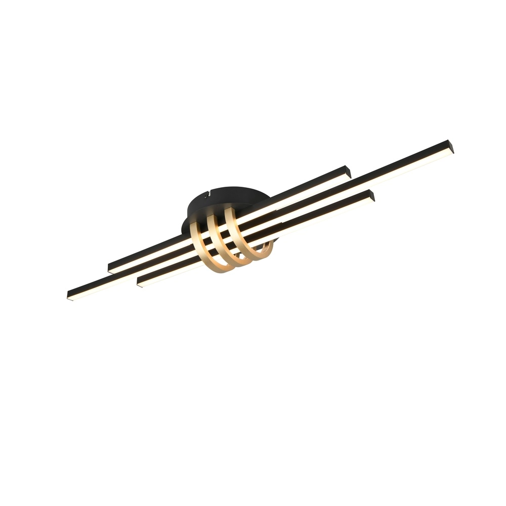 Plafondlamp Cinto design zwart met goud Plafondlamp Cinto design zwart met goud