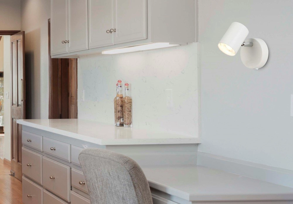 Witte ledspot Rollo Searchlight 5053423098432