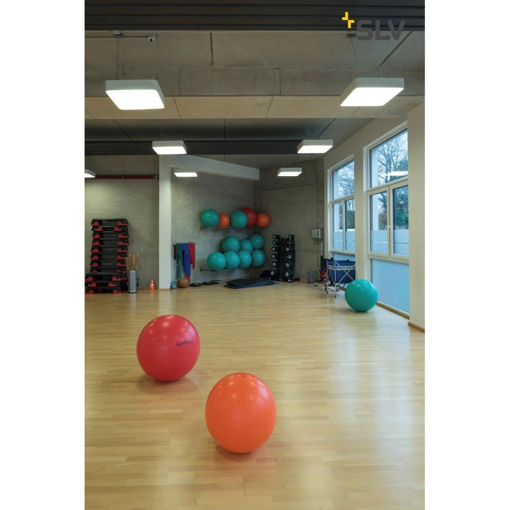 Vierkante hanglamp Medo Led 60cm wit SLV 4024163190183