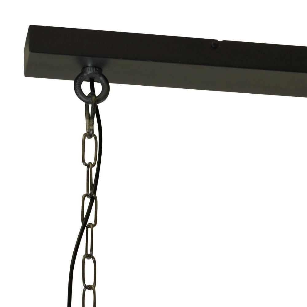 Roodkoperen eetkamerlamp Industria 2x27 Bud roodkoper met zwart Masterlight 8718121229430