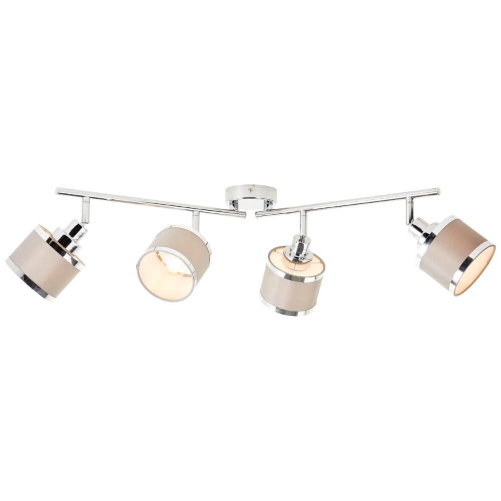 4-lichts plafondlamp Alexia chroom en grijs Brilliant 4004353424151