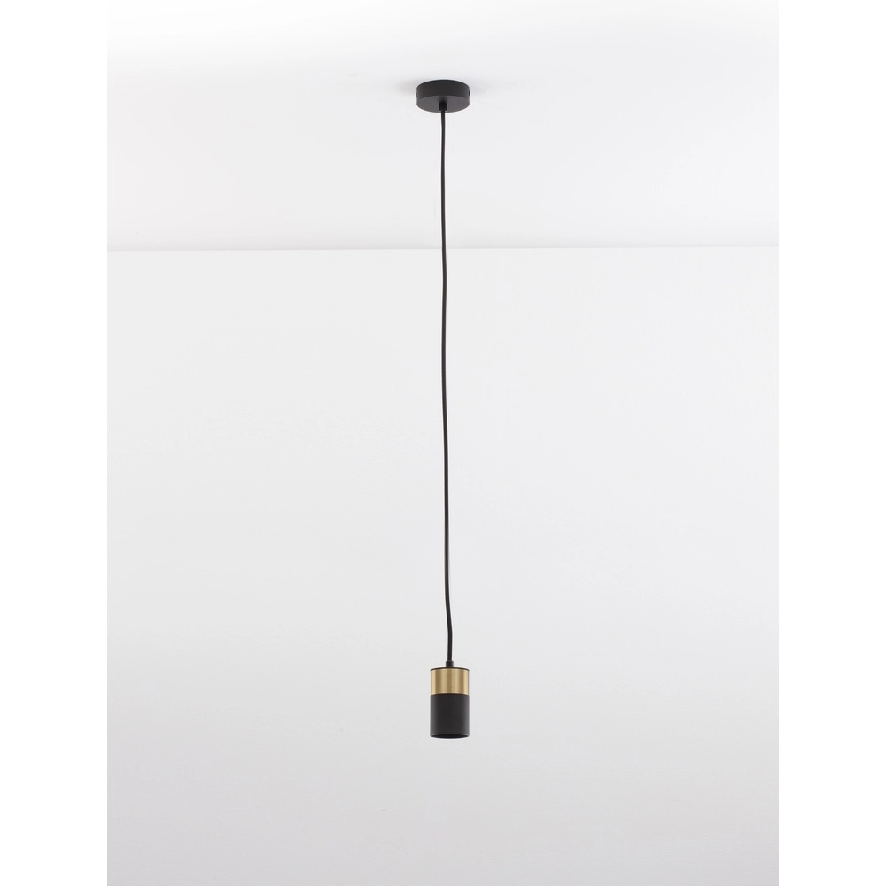 Hanglamp Pongo S enkel 9,5cm goud met zwart Lyora 5212017430335