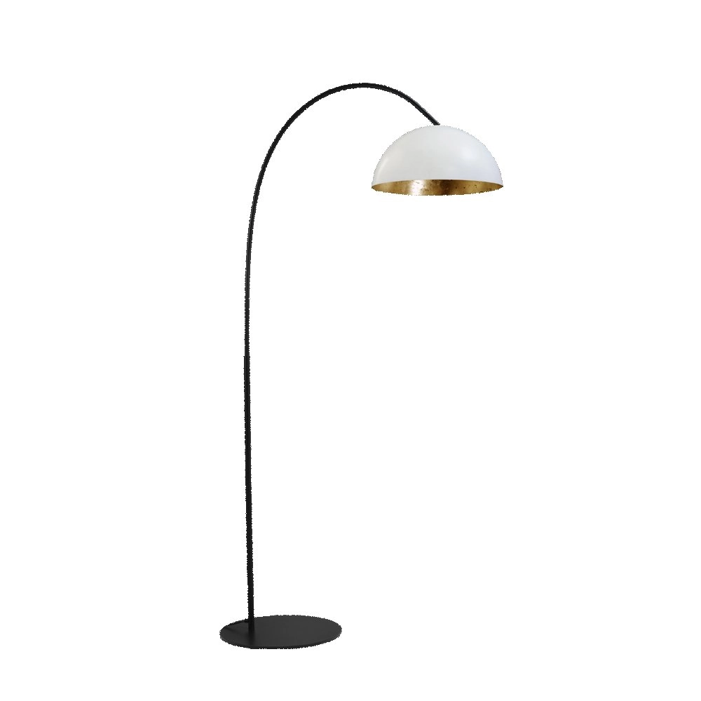 Vloerlamp Industria 186 wit met goud
