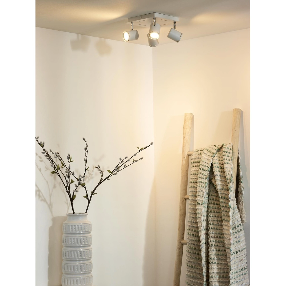 Plafondspot Rilou 4-lichts dimbaar wit Lucide 5411212261991