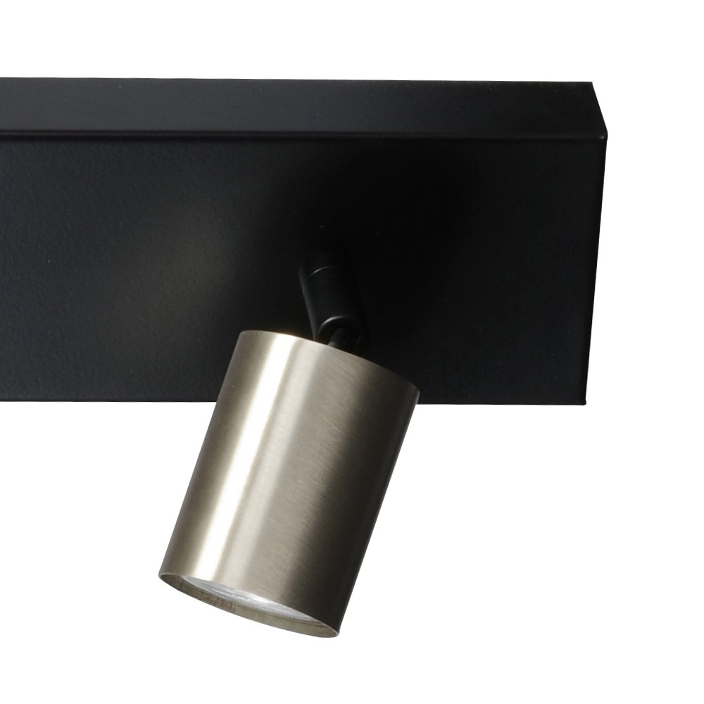 Zwarte plafondlamp Bounce met 3 nikkel spots Masterlight 8718121213880