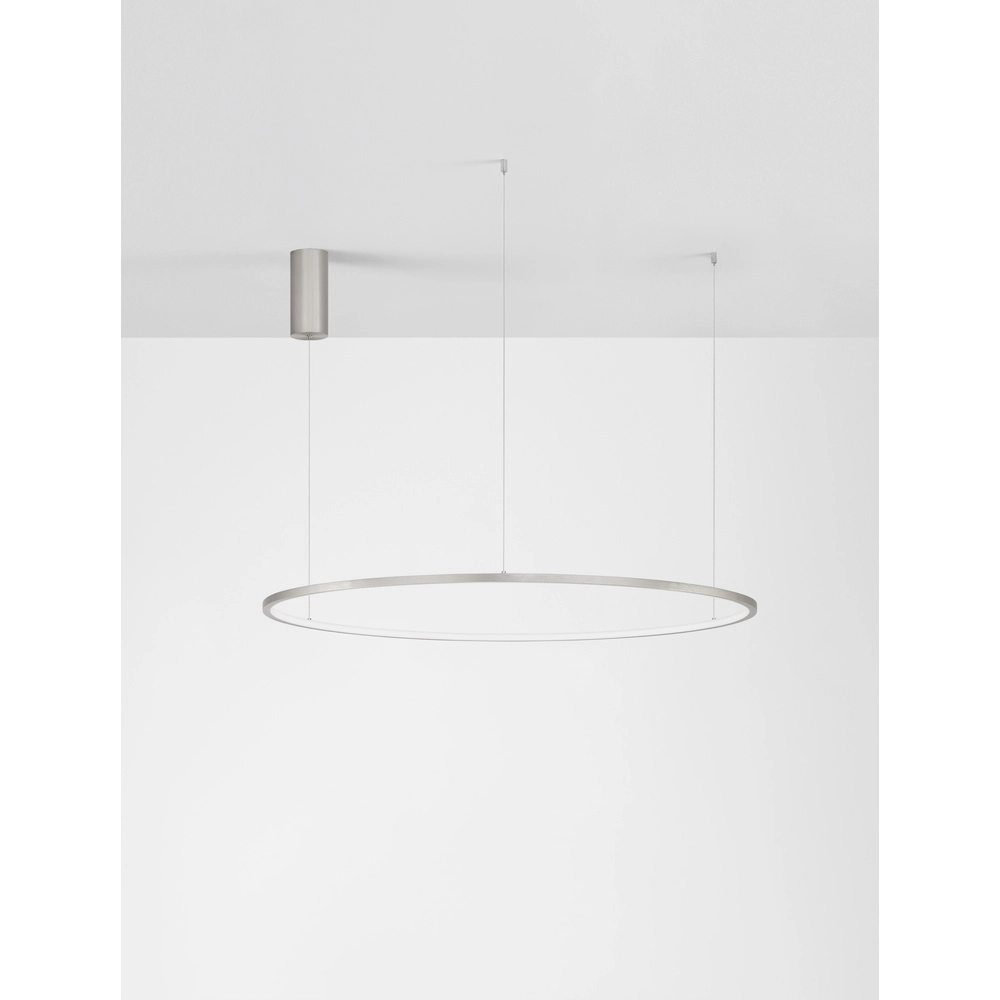 Ronde hanglamp Tarquin zilvergrijs Ø 100cm Lyora 5212017438362