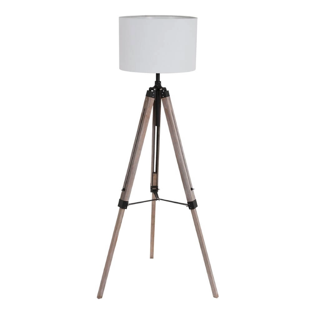 Tripod schemerlamp Triek witte kap Tripod schemerlamp Triek witte kap