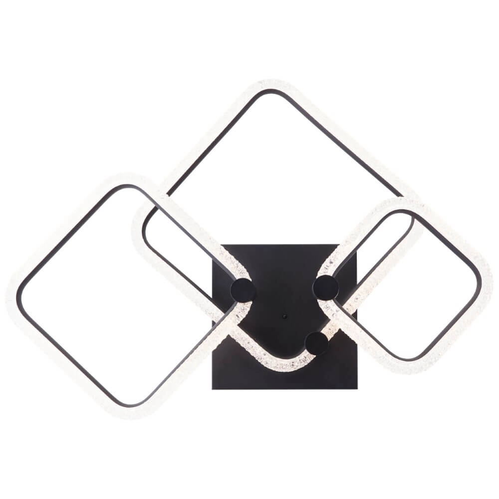 Vierkante plafondlamp Aydin zwart Brilliant 4004353442070