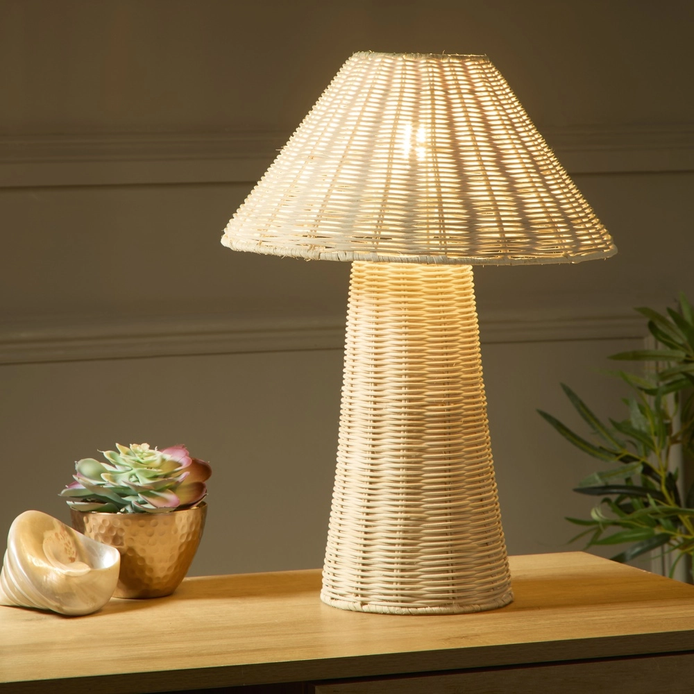 Rotan tafellamp Tulum bruin Searchlight 5053423305943