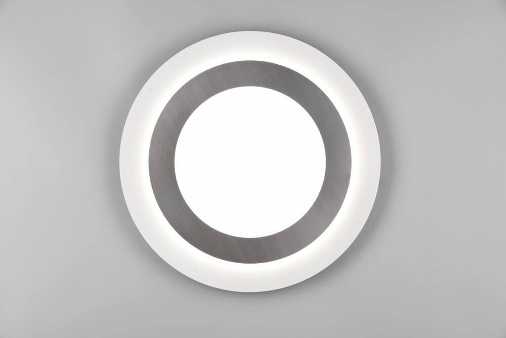 Ronde design plafondlamp Morgan nikkel Trio 4017807574418