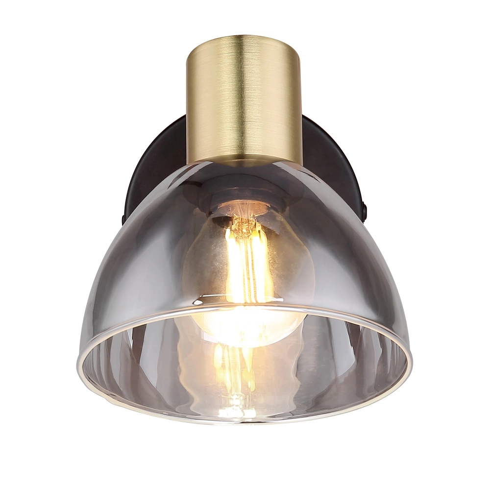 Design wandlamp Jay zwart met smoke Globo 9007371393398