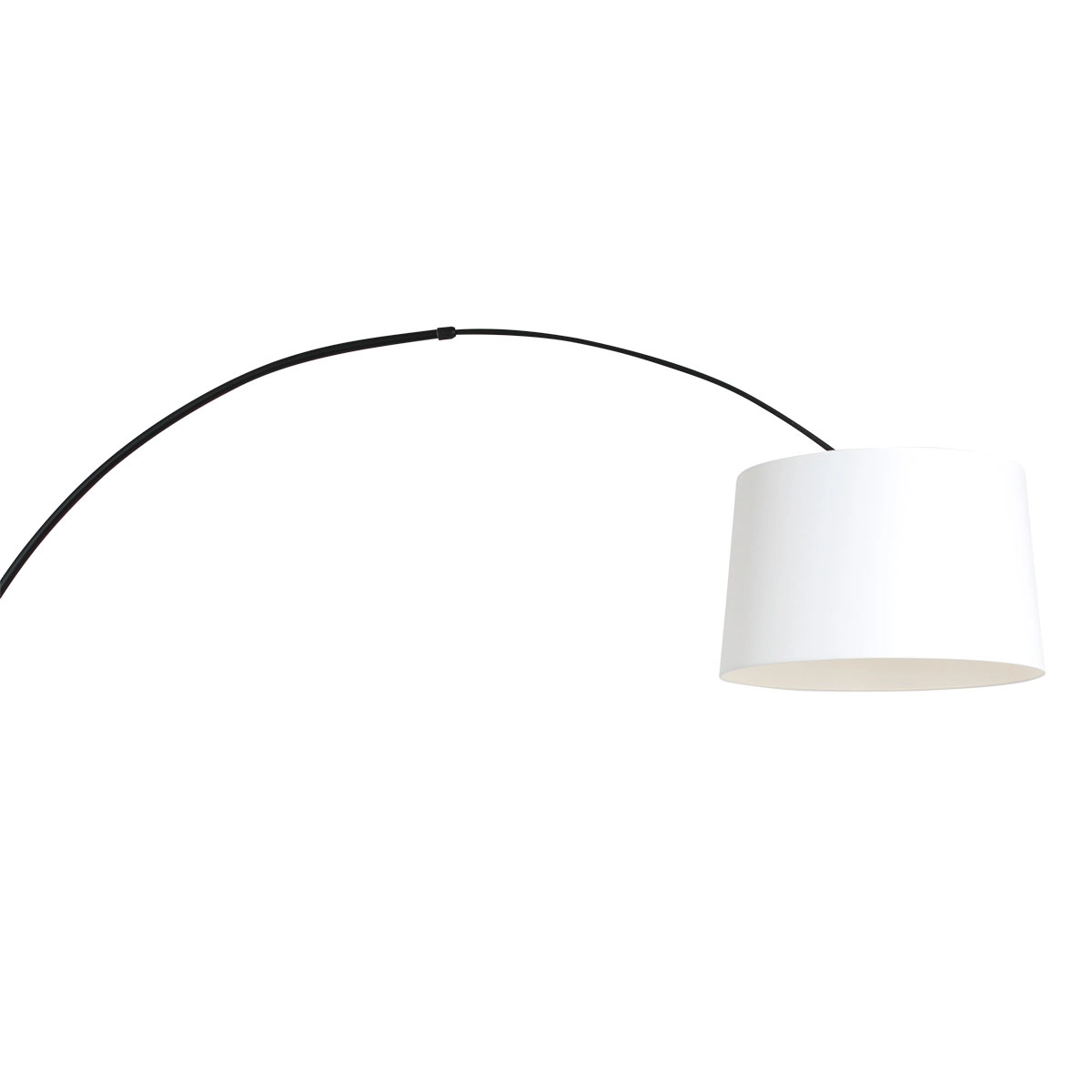 Zwarte wand booglamp Sparkled met witte lampenkap Steinhauer 8712746146622