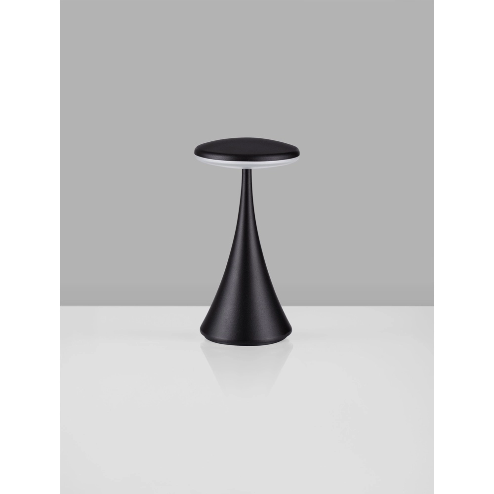 Tafellamp Elbo zwart oplaadbaar met USB Lyora 5212017476920