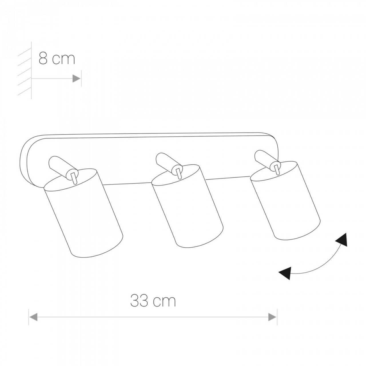 3-lichts opbouwspot Eye zwart Lyora 5903139602198