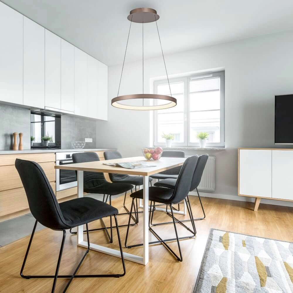 Ronde hanglamp Hoop bruin Paul Neuhaus 4012248384701