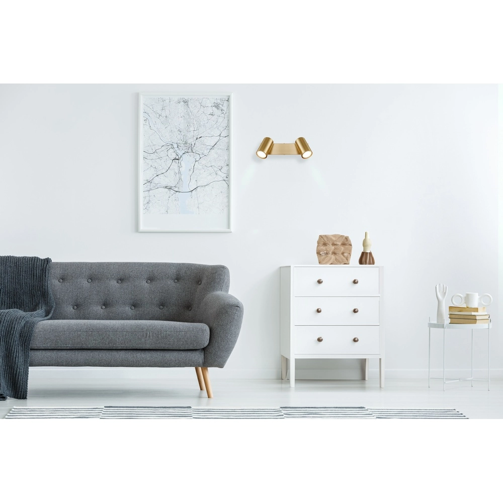 Plafondlamp 2-lichts Robby goud Globo 9007371455072