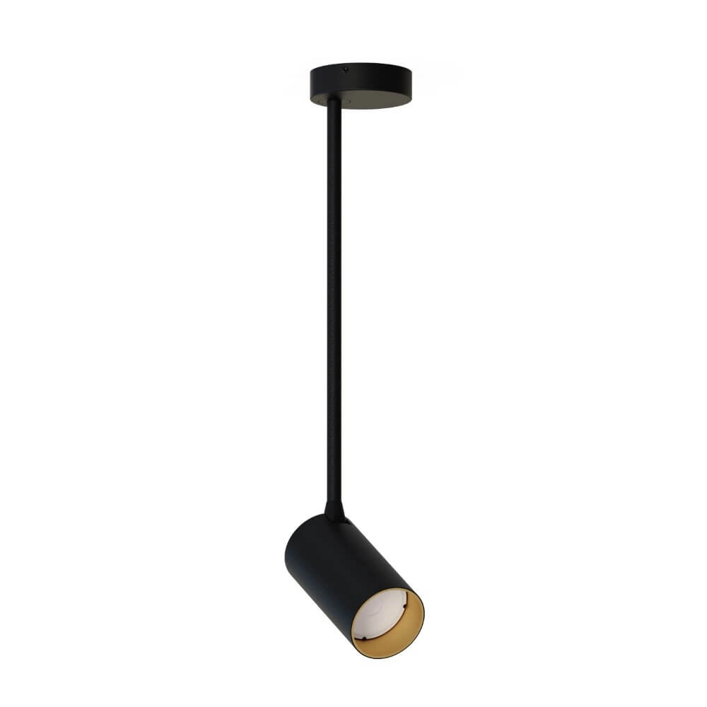 Zwart met gouden opbouwspot Mono Long
