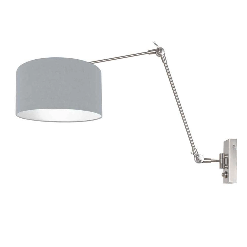 Wandlamp Prestige Chic metaal met lichtblauwe kap Steinhauer 8712746175448