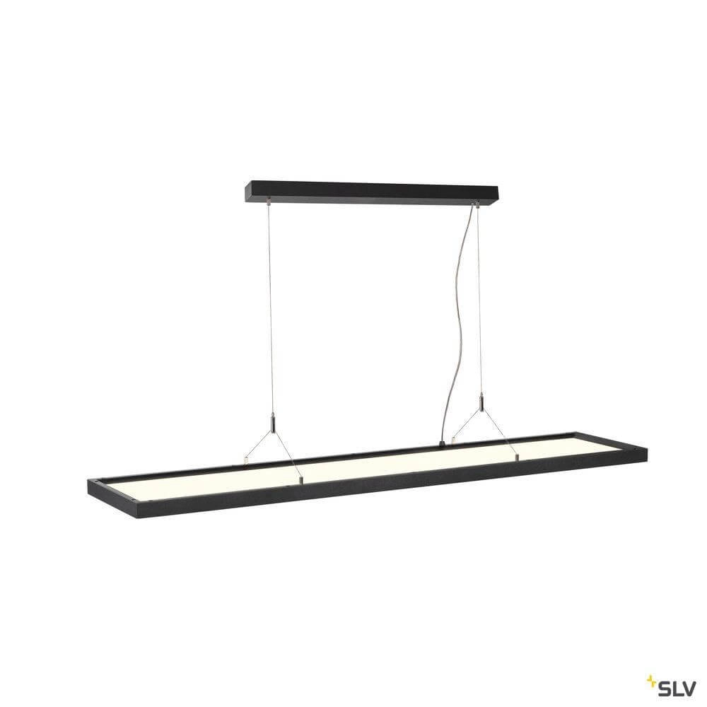Led kantoor hanglamp Worklight Dali 57w - 4000K - 120cm zwart SLV 4024163254595