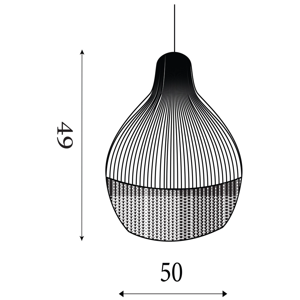 Scandinavishe hanglamp Bali Ø 50cm Searchlight 5053423307053