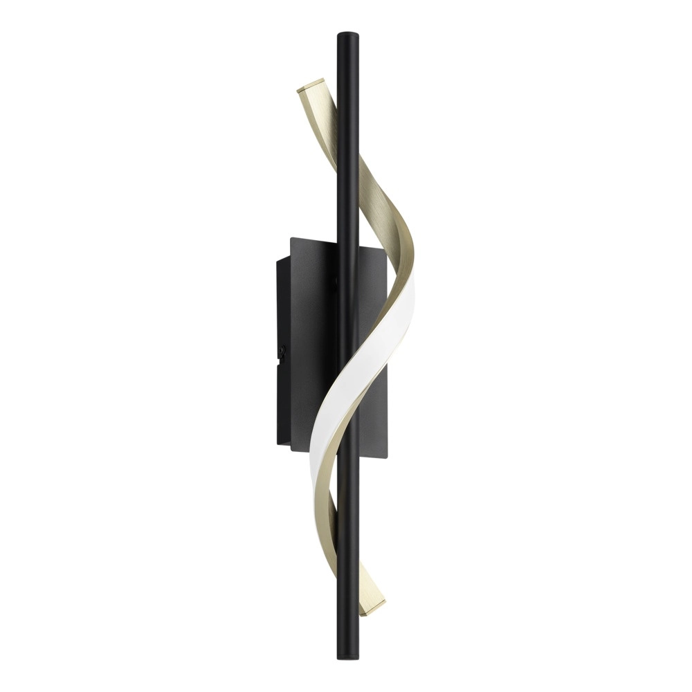 Wandlamp Conaprato zwart met goud