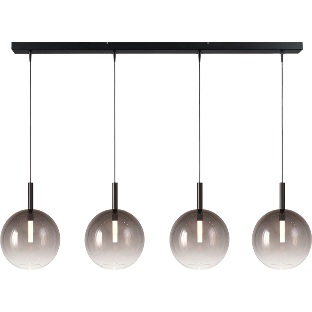 4L hanglamp Ø24cm Lido Ball met smoke-fading glas