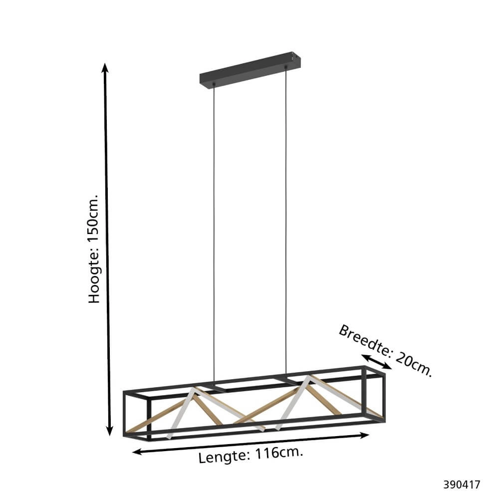 Design hanglamp Penela zwart met goud Stars of Light 9008606313754