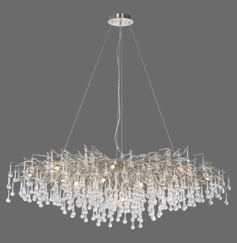 Grote kroonluchter Icicle staal Paul Neuhaus 4012248332924