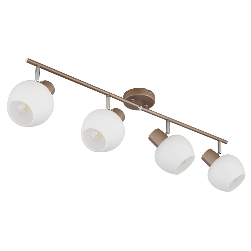 Plafondlamp Eileen 4-lichts koffie bruin Globo 9007371580576