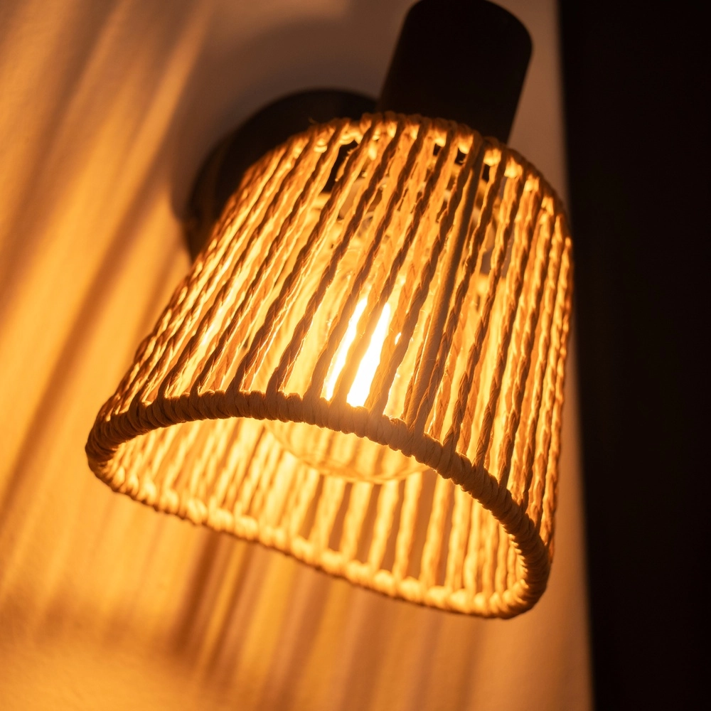 Rotan wandlampje Keelby enkel Eglo 9002759441289